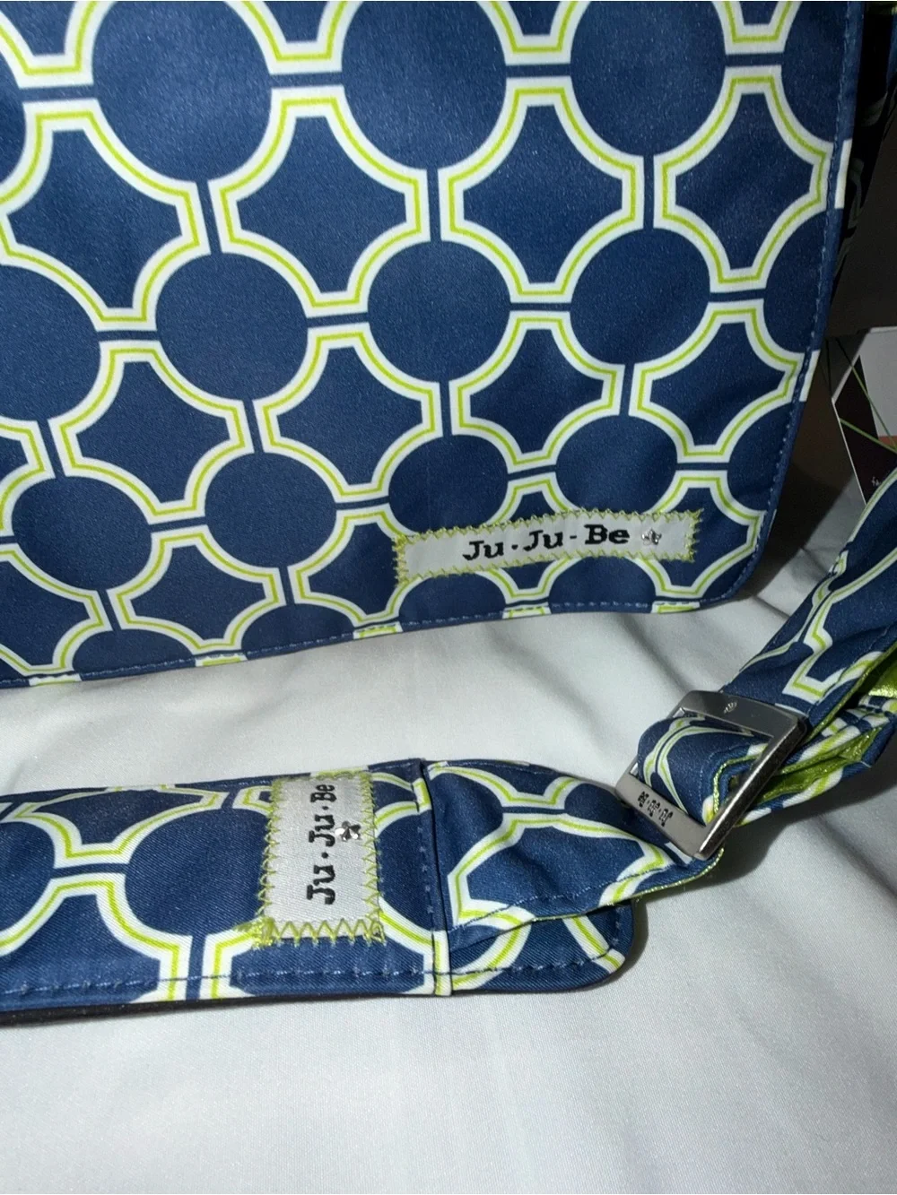 Ju Ju Be Better Be Messenger Diaper Bag Royal Envy HTF Retired Print NWT